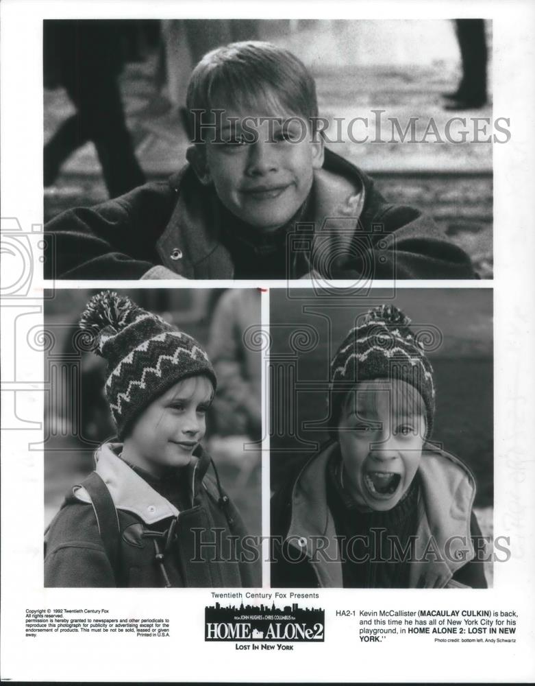 1992 Press Photo Kevin McCallister in Home Alone 2 - cvp10813 - Historic Images