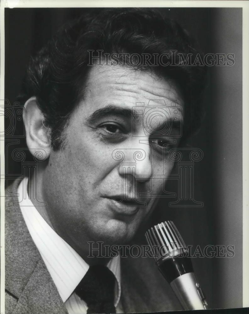1983 Press Photo Placido Domingo Operatic Tenor Opera Singer - Historic Images