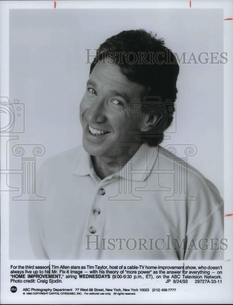 1993 Press Photo Tim Allen as Tim Taylor on Home Improvement TV Show - cvp14856 - Historic Images