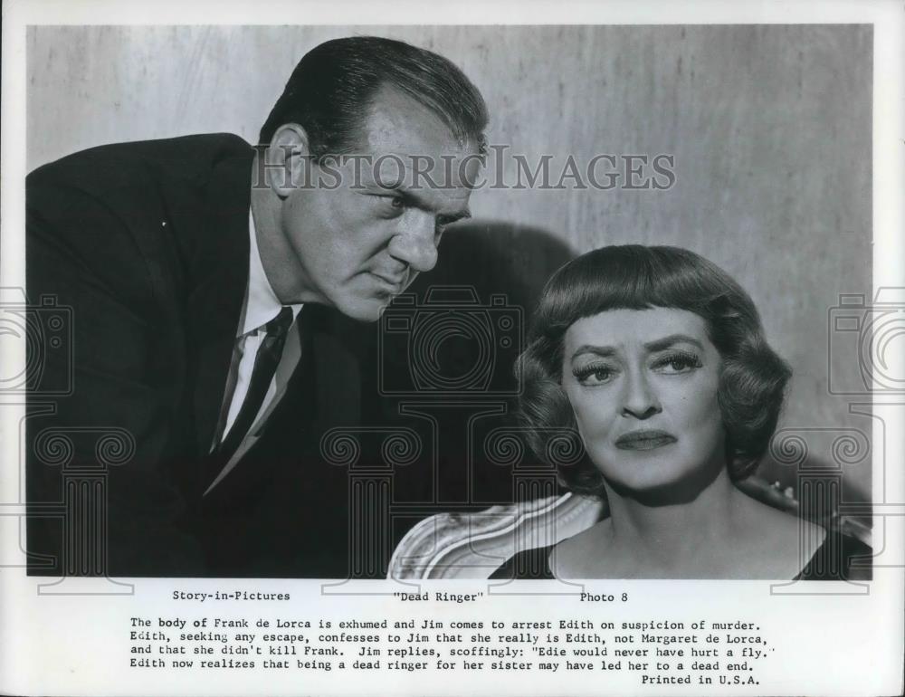 1961 Press Photo Bette Davis &amp; Karl Malden in Dead Ringer - cvp01966 - Historic Images