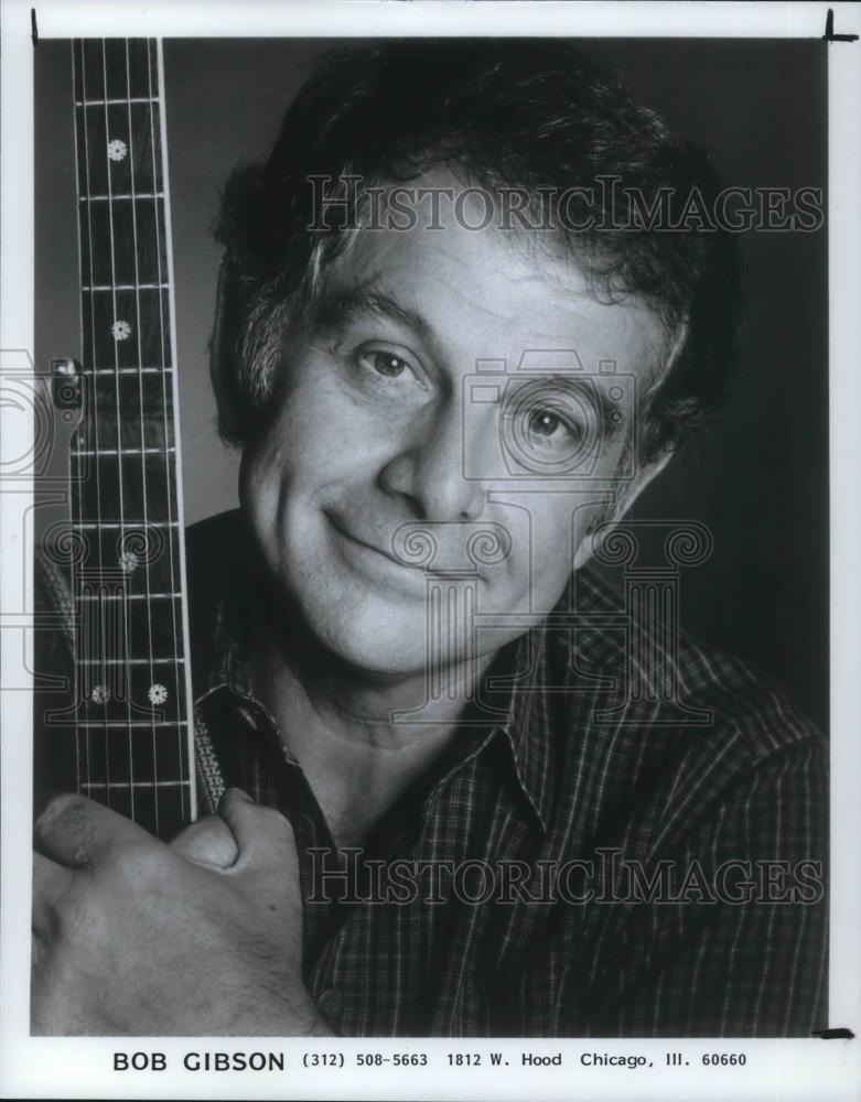 1990 Press Photo Bob Gibson Folk Music Singer Songwriter Guitarist - cvp11878 - Historic Images