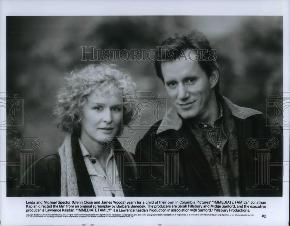 1989 Press Photo Mary Stuart Masterson, Glenn Close The Immediate Family - 638 - Historic Images