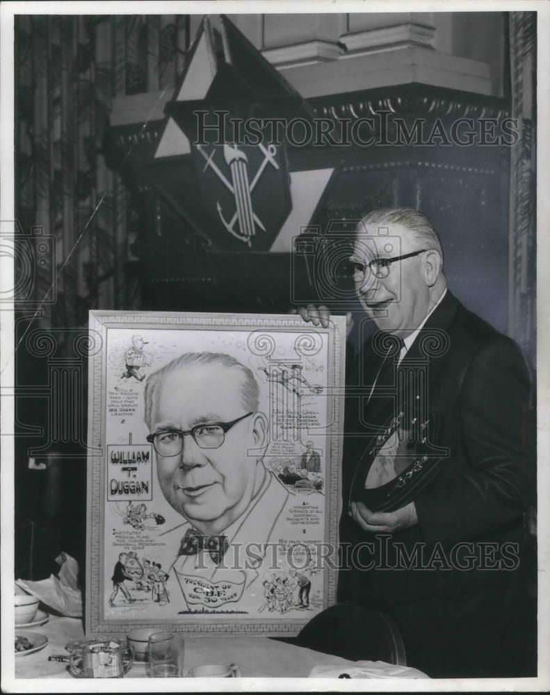 1959 Press Photo William T Duggan 33 Years Pres Cleveland Baseball Federation - Historic Images