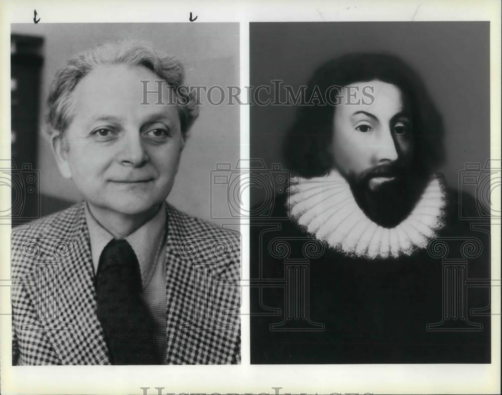 1986 Press Photo Istvan Anhalt &amp;John Winthrop for Internationl Year of Canadian - Historic Images