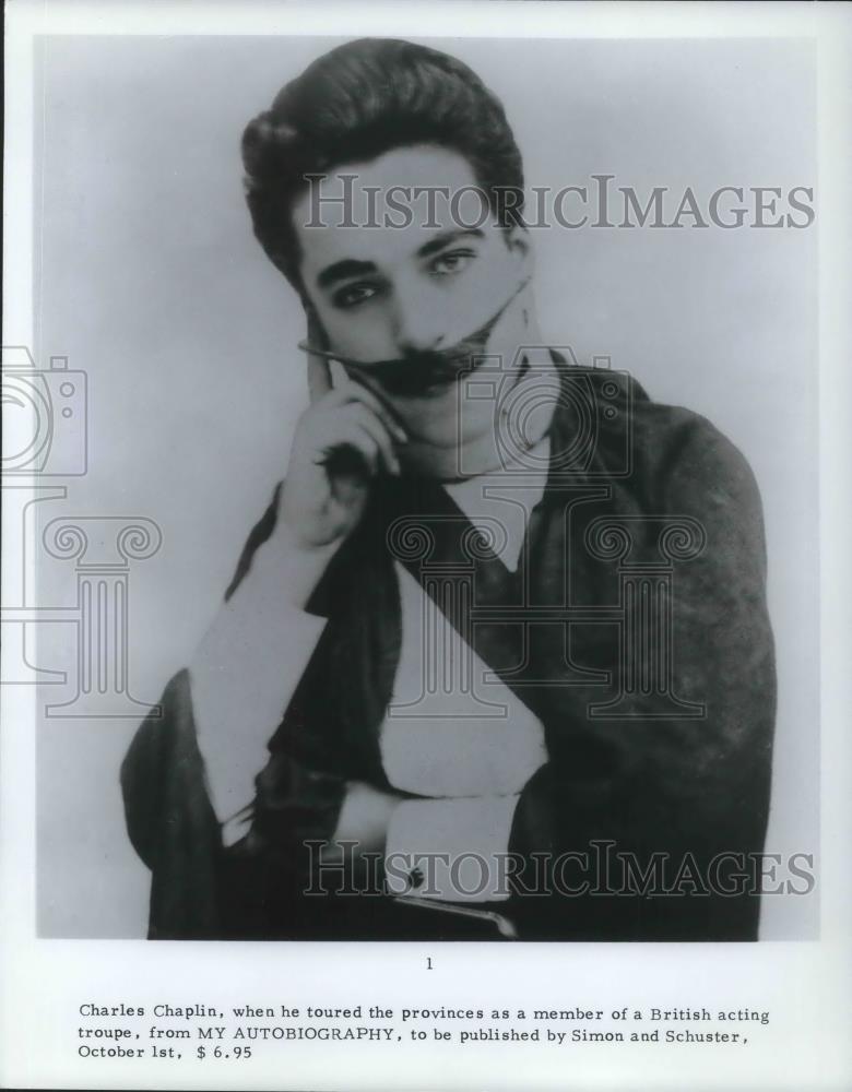 1964 Press Photo Charlie Chaplin Photograph from the book My Autobiography - Historic Images