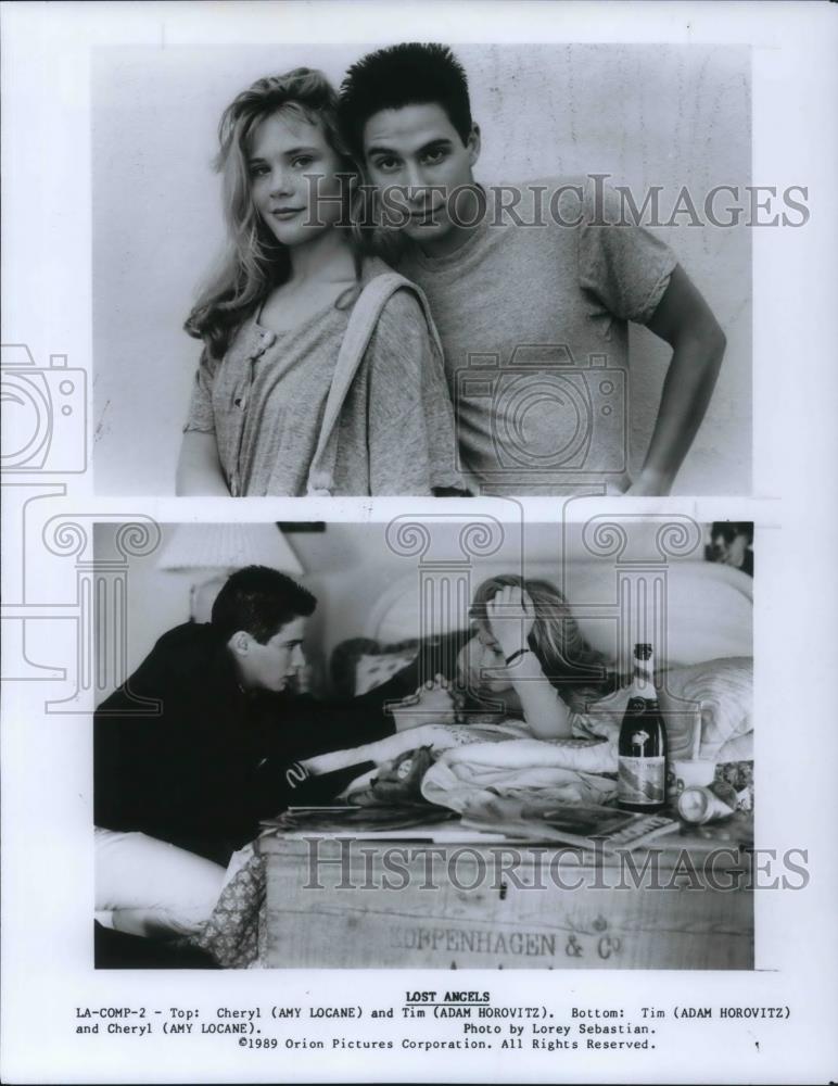 1989 Press Photo Amy Locane and Adam Horovitz Lost Angels - cvp18793 - Historic Images