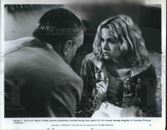1979 Press Photo George C. Scott and Season Hubley in Hardcore - cvp09163 - Historic Images