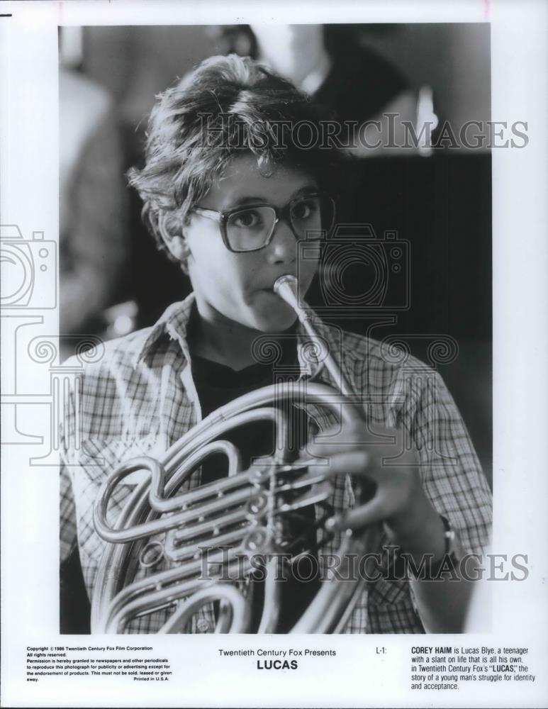 1986 Press Photo Corey Haim stars in Lucas - cvp09655 - Historic Images
