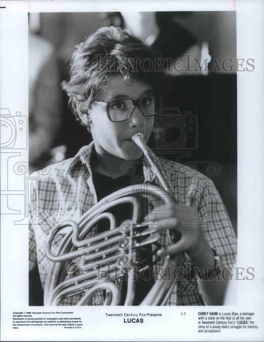1986 Press Photo Corey Haim stars in Lucas - cvp09655 - Historic Images