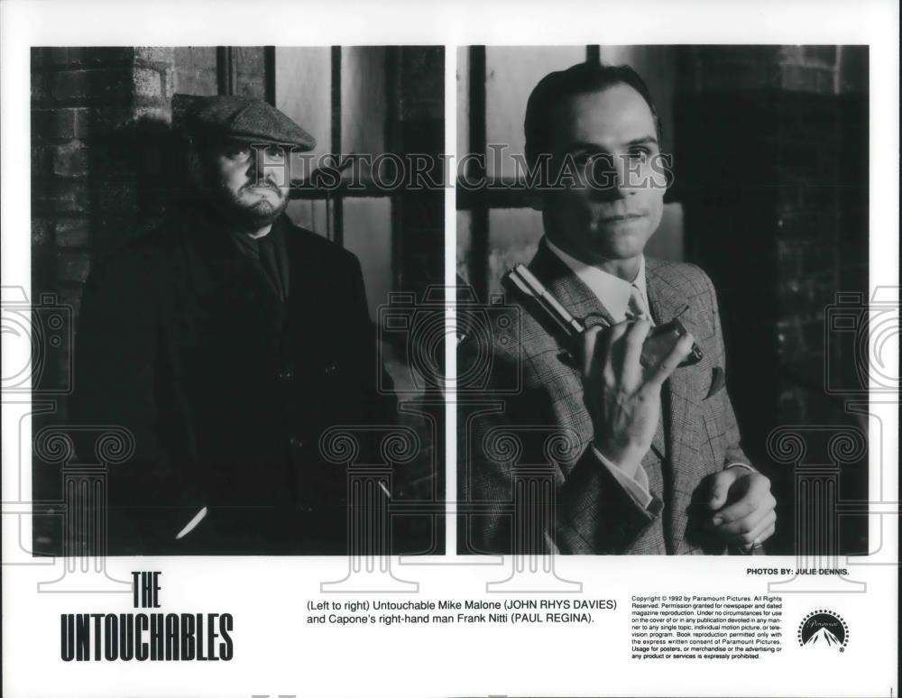 1987 Press Photo John Rhys Davies &amp; Paul Regina in The Untouchables - cvp10391 - Historic Images