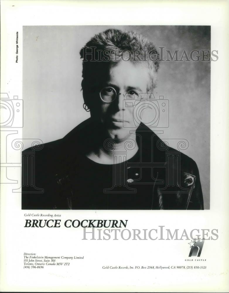 1988 Press Photo Bruce Cockburn Folk Rock Singer Songwriter Guitarist - Historic Images