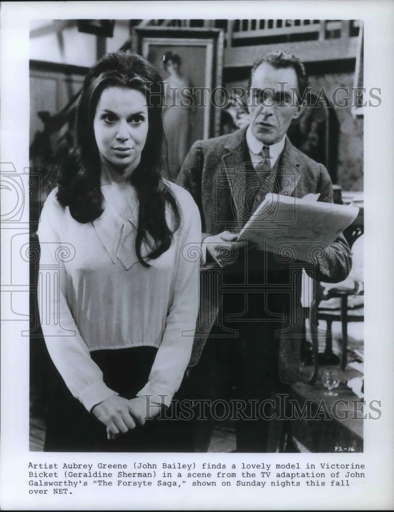 Press Photo John Bailey and Geraldine Sherman in The Forsyte Saga - cvp19760 - Historic Images