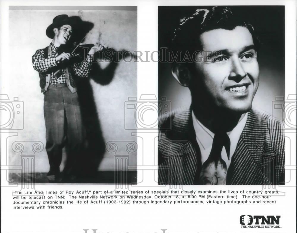 Press Photo The Life &amp; Times of Roy Acuff with Roy Acuff - cvp08146 - Historic Images