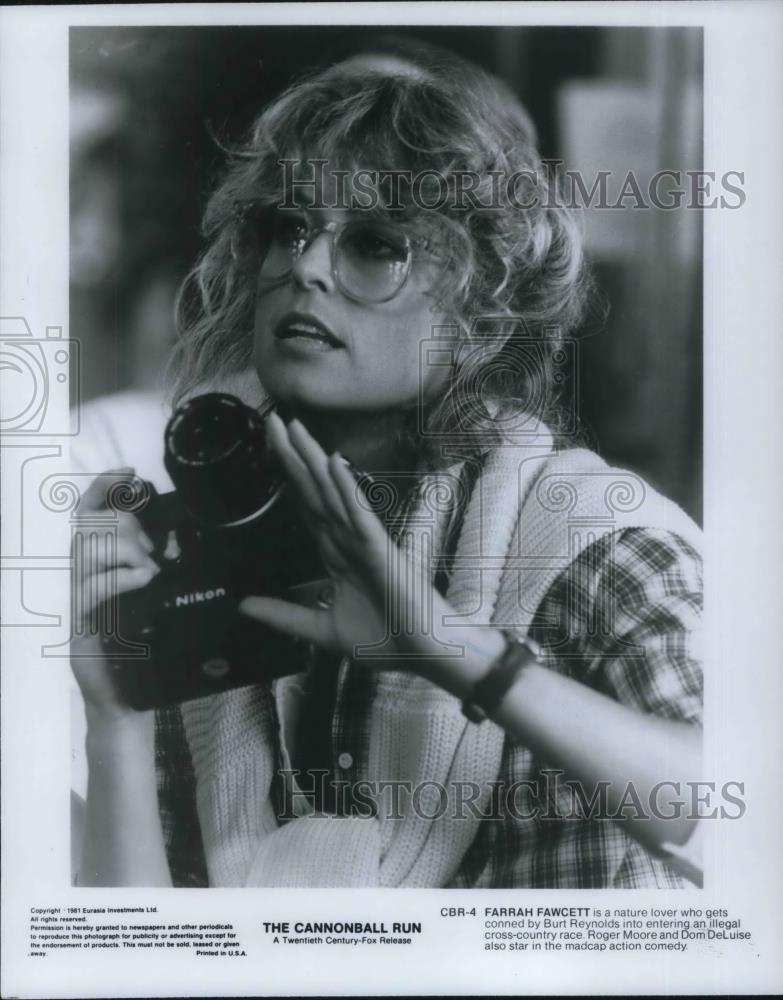 1981 Press Photo Farrah Fawcett in The Cannonball Run - cvp11845 - Historic Images