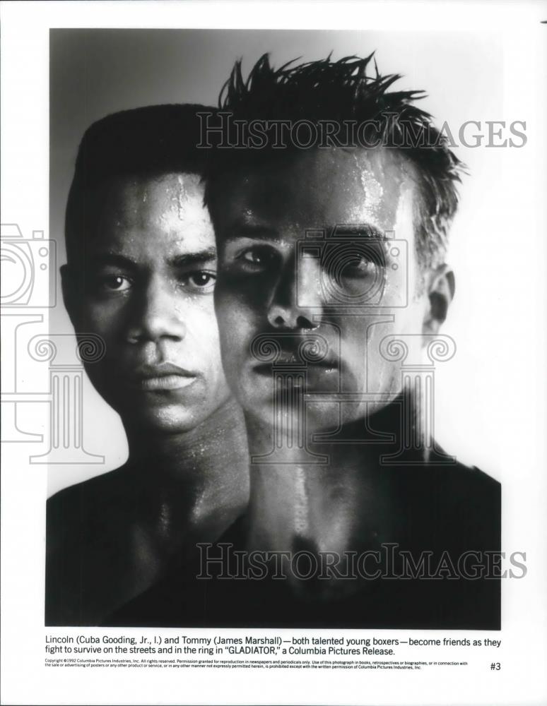 1993 Press Photo James Marshall &amp; Cuba Gooding Jr in Gladiator - cvp09819 - Historic Images