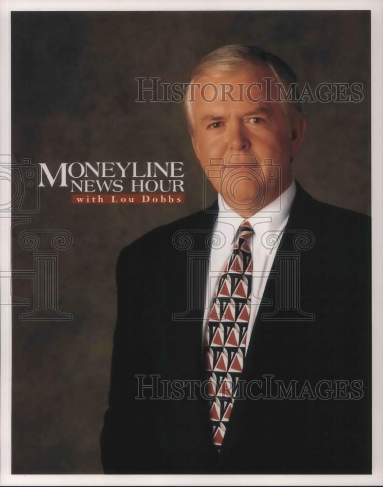 1999 Press Photo Lou Dobbs Anchor Moneyline News Hour - cvp03302 - Historic Images