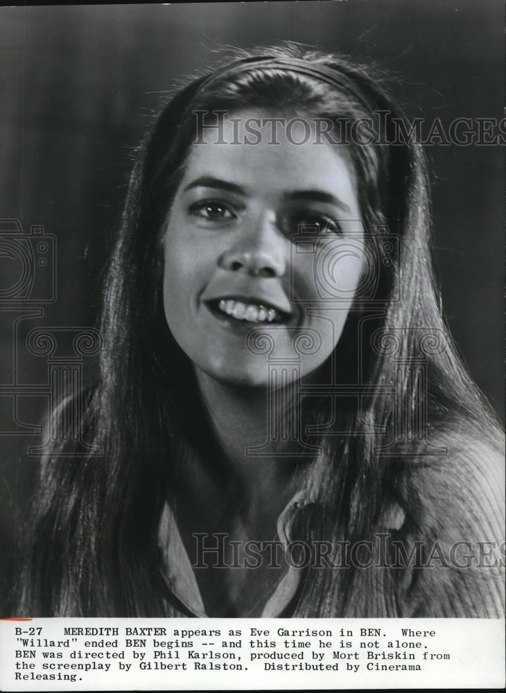 1973 Press Photo Meredith Baxter in Ben - cvp00212 - Historic Images