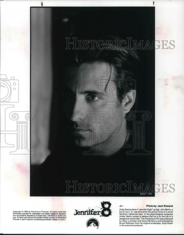 1992 Press Photo Andy Garcia in Jennifer Eight - cvp18149 - Historic Images