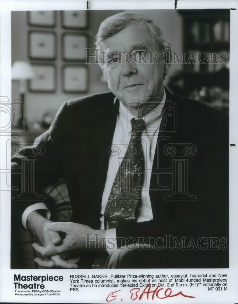 1998 Press Photo Russell Baker Pulitzer Prize Winning Author - cvp08412 - Historic Images