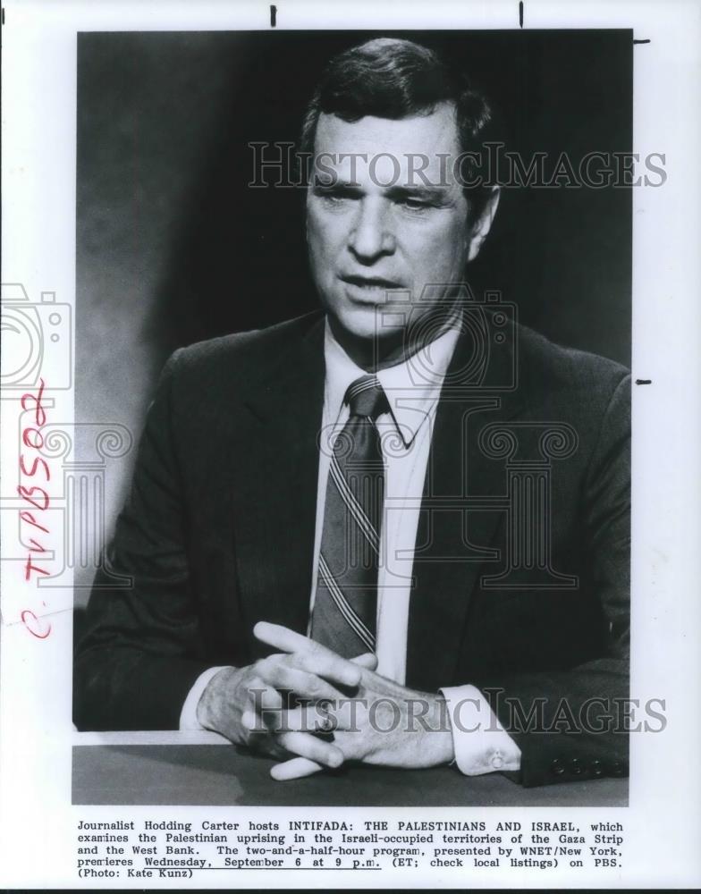 1989 Press Photo Journalist Hodding Carter - cvp08344 - Historic Images