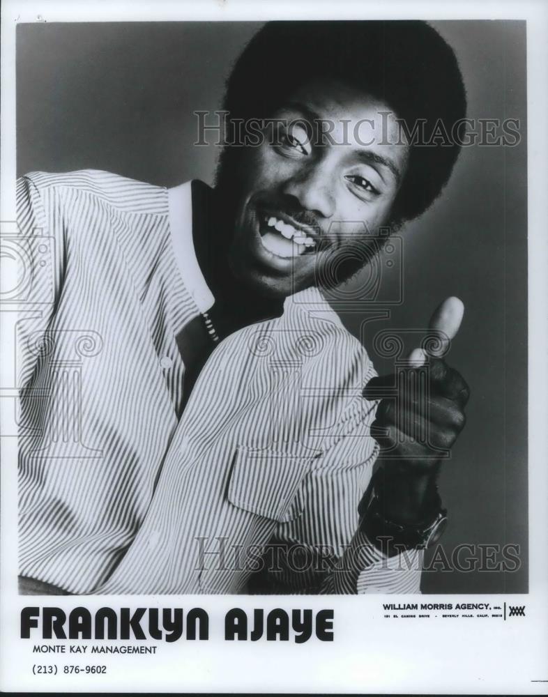 1983 Press Photo Franky Ajaye Singer - Historic Images