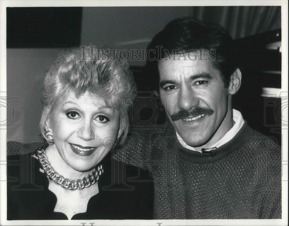 1991 Press Photo Geraldo Rivera and Rona Barrett on At Rona&#39;s - cvp02132 - Historic Images