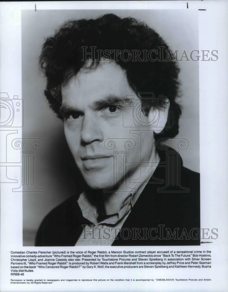 1988 Press Photo Charles Fleischer Voice of Roger Rabbit - Historic Images