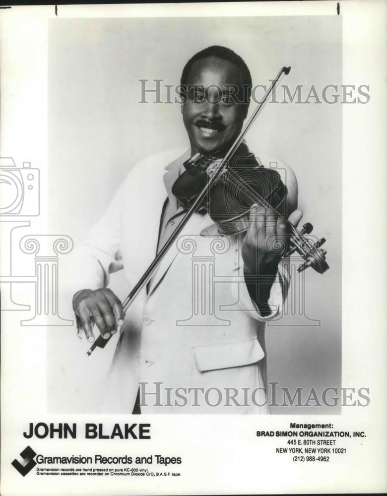 1986 Press Photo John Blake Jazz Violinist - cvp05477 - Historic Images