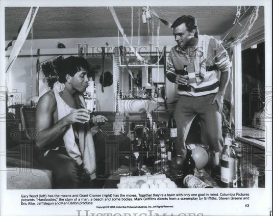 1984 Press Photo Gary Wood and Grant Cramer in Hardbodies - cvp09166 - Historic Images