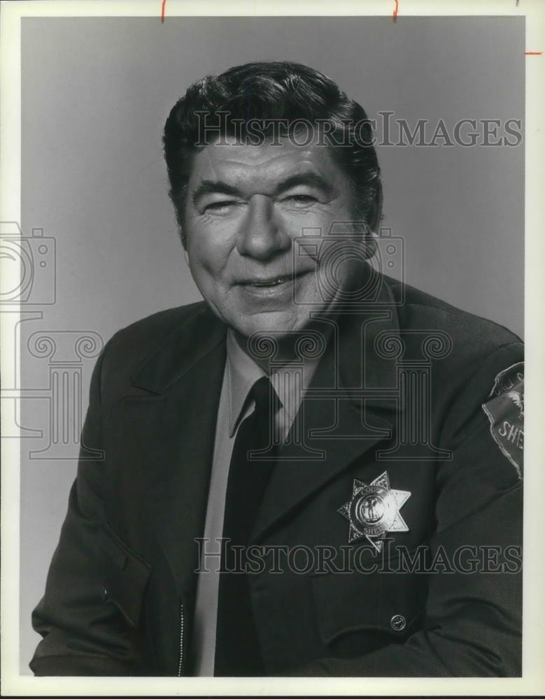1979 Press Photo Claude Akins as Sheriff Elroy Lobo on BJ and the Bear - Historic Images