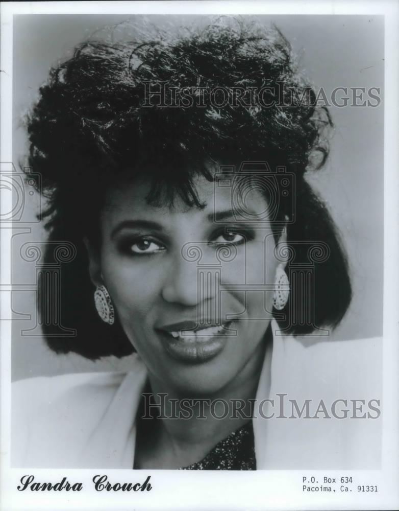 1987 Press Photo Sandra Crouch Gospel Singer Songwriter Drummer - cvp01811 - Historic Images