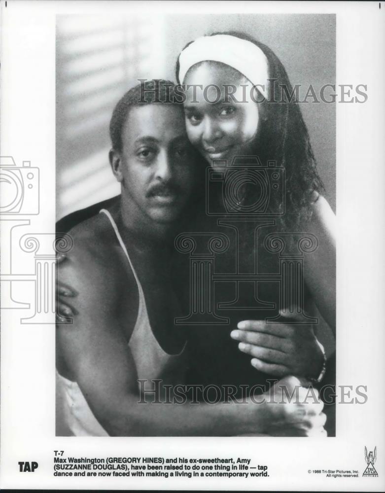 1988 Press Photo Gregory Hines &amp; Suzzanne Douglas in Tap - cvp11382 - Historic Images