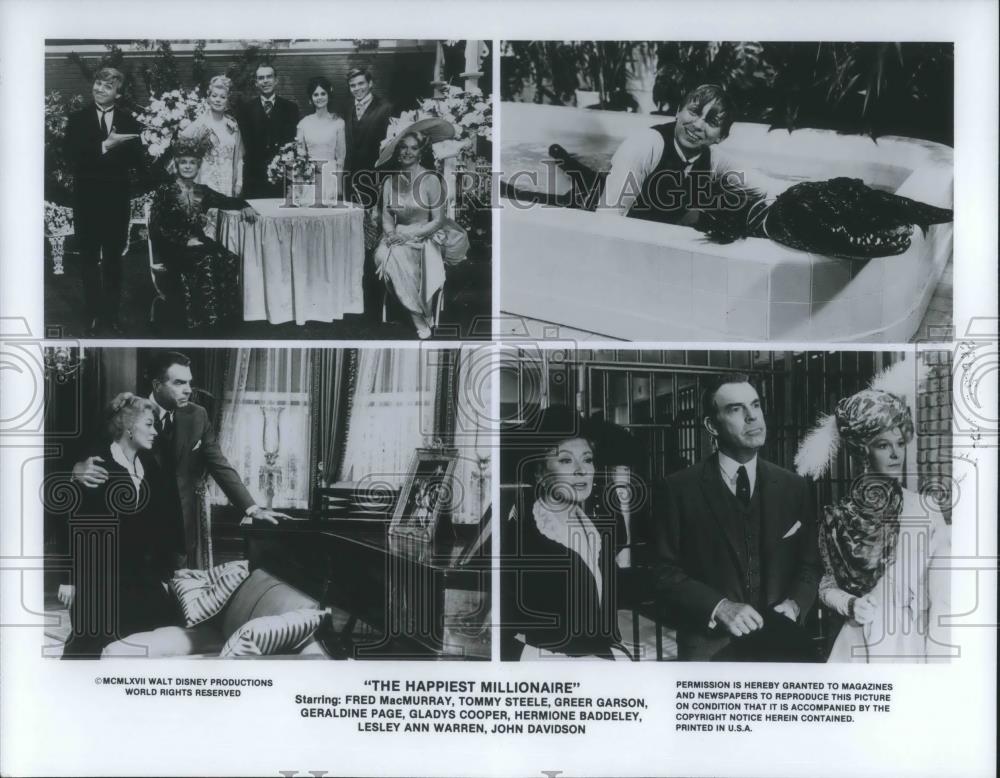 1985 Press Photo Fred MacMurray &amp; Tommy Steel in The Happiest Millionaire - Historic Images