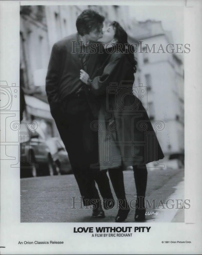 1991 Press Photo Hippolyte Girardot and Mireille Perrier in Love Without Pity - Historic Images