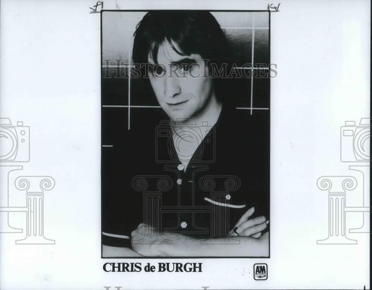 1983 Press Photo Chris de Burgh Pop Soft Rock Singer Songwriter Musician - Historic Images