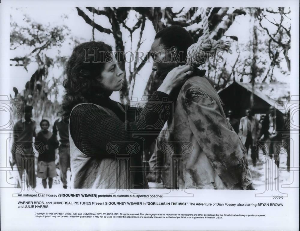 1989 Press Photo Sigourney Weaver in Gorillas in the Mist - cvp19259 - Historic Images