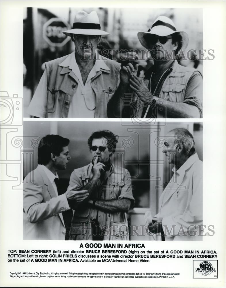 1995 Press Photo Sean Connery Bruce Beresford Colin Friels A Good Man in Africa - Historic Images