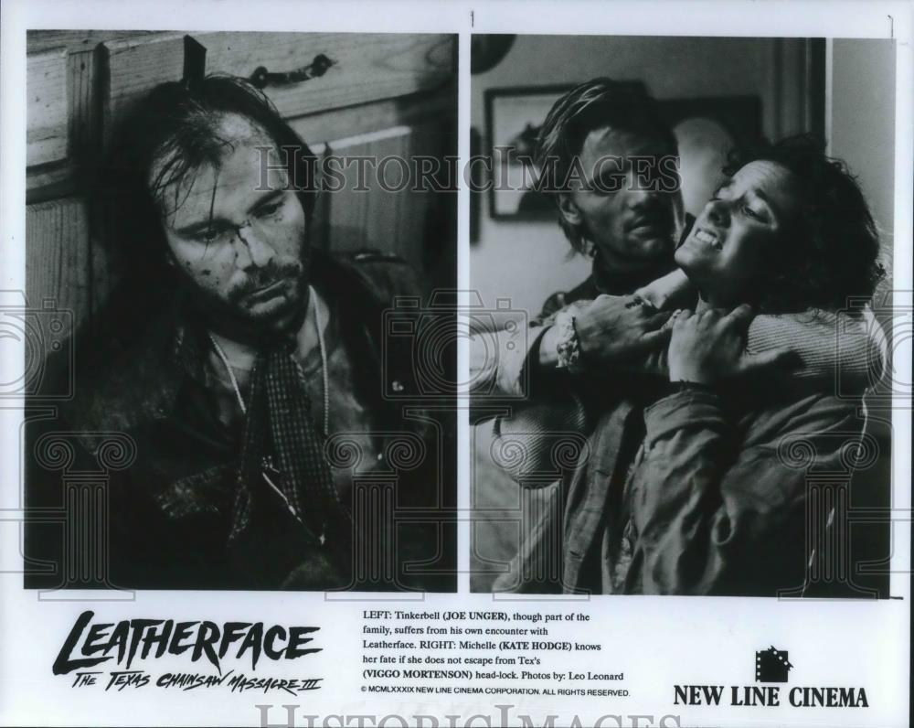 1990 Press Photo Joe Unger in Leatherface: The Texas Chainsaw Massacre 3 - Historic Images