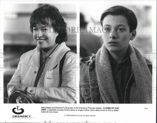 1993 Press Photo Kathy Bates & Edward Furlong in A Home of Our Own - cvp10370 - Historic Images