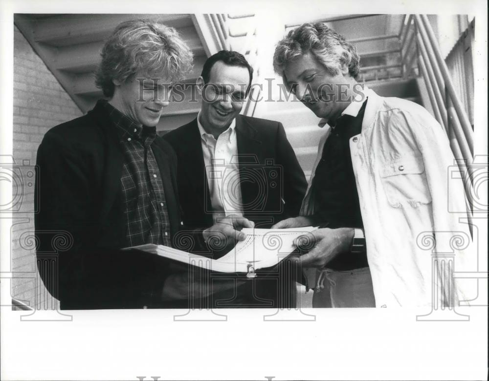 1989 Press Photo Stewart Copeland David Bamberger Imre Pallo Cleveland Opera - Historic Images