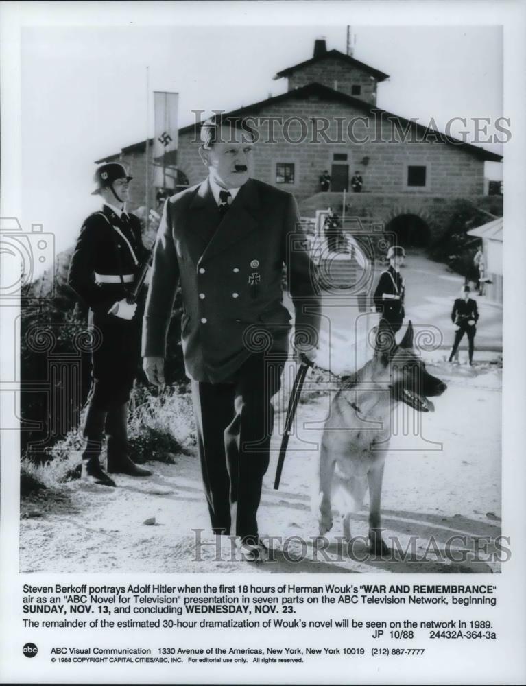 1988 Press Photo Steven Berkoff in War and Remembrance - cvp19520 - Historic Images