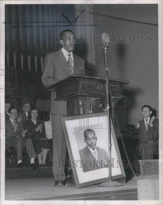 1948 Press Photo Harrison Dillard World Champion Hurdler Baldwin-Wallace College - Historic Images