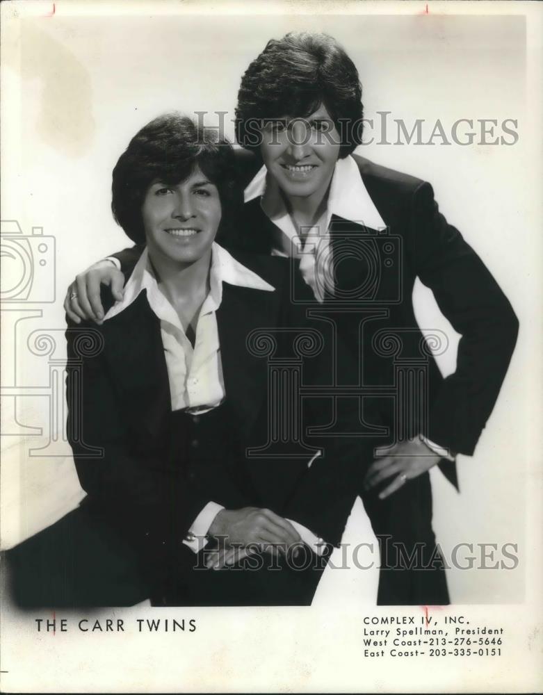 1978 Press Photo The Carr Twins Carlost and Juan Latin Singers - cvp07764 - Historic Images