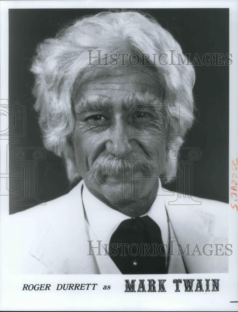 1987 Press Photo Roger Durrett as Mark Twain - cvp04128 - Historic Images