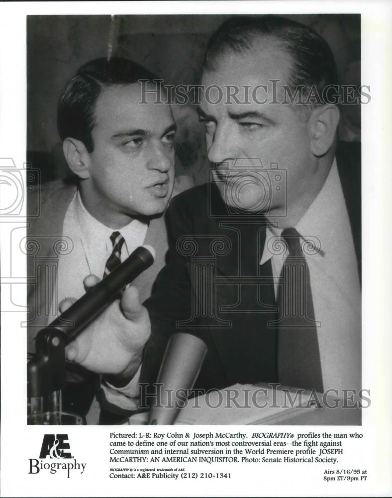 1995 Press Photo Roy Cohn &amp; Joseph McCarthy - cvp07162 - Historic Images