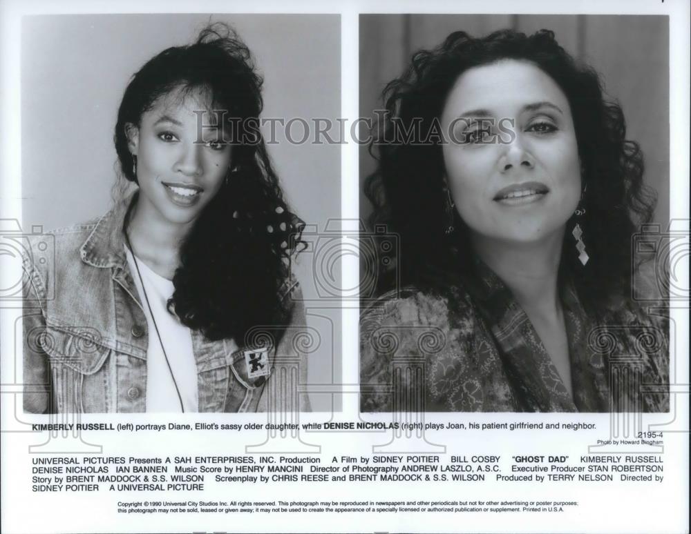 1991 Press Photo Kimberly Russell and Denise Nicholas in Ghost Dad - cvp09098 - Historic Images