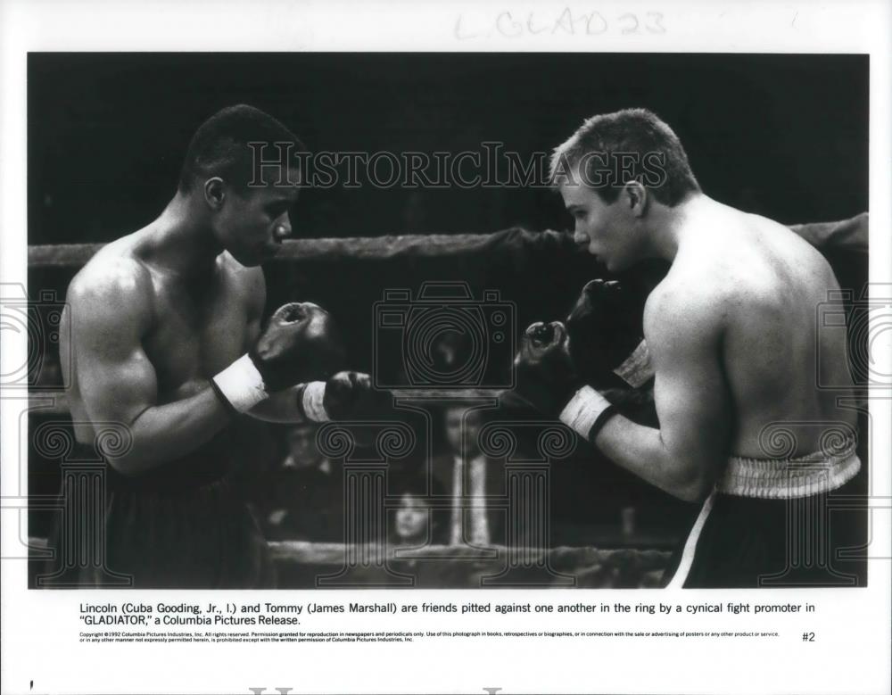 1993 Press Photo Cuba Gooding Jr. and James Marshall star in Gladiator - Historic Images