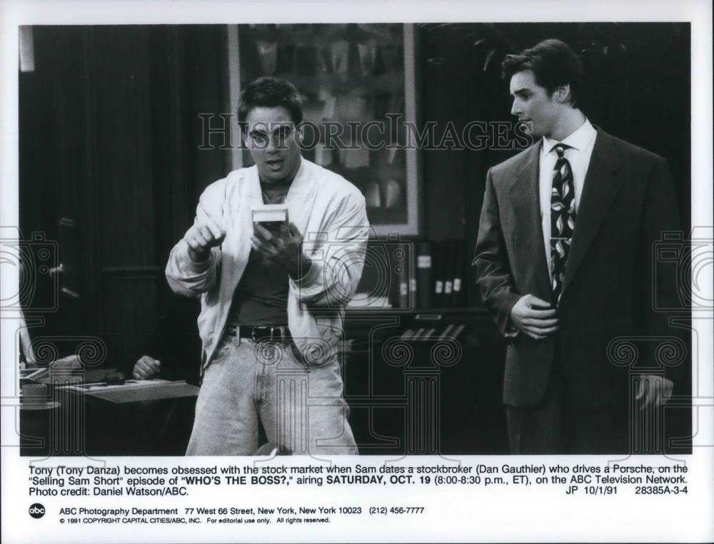 1991 Press Photo Danny Pintauro, Judith Light, Alyssa Milano in Who&#39;s the Boss - Historic Images