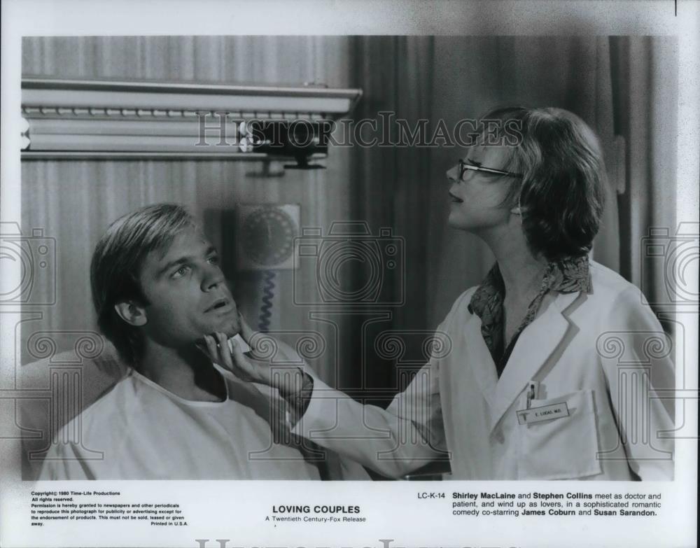 1980 Press Photo Shirley Maclaine and Stephen Collins in Loving Couples - Historic Images