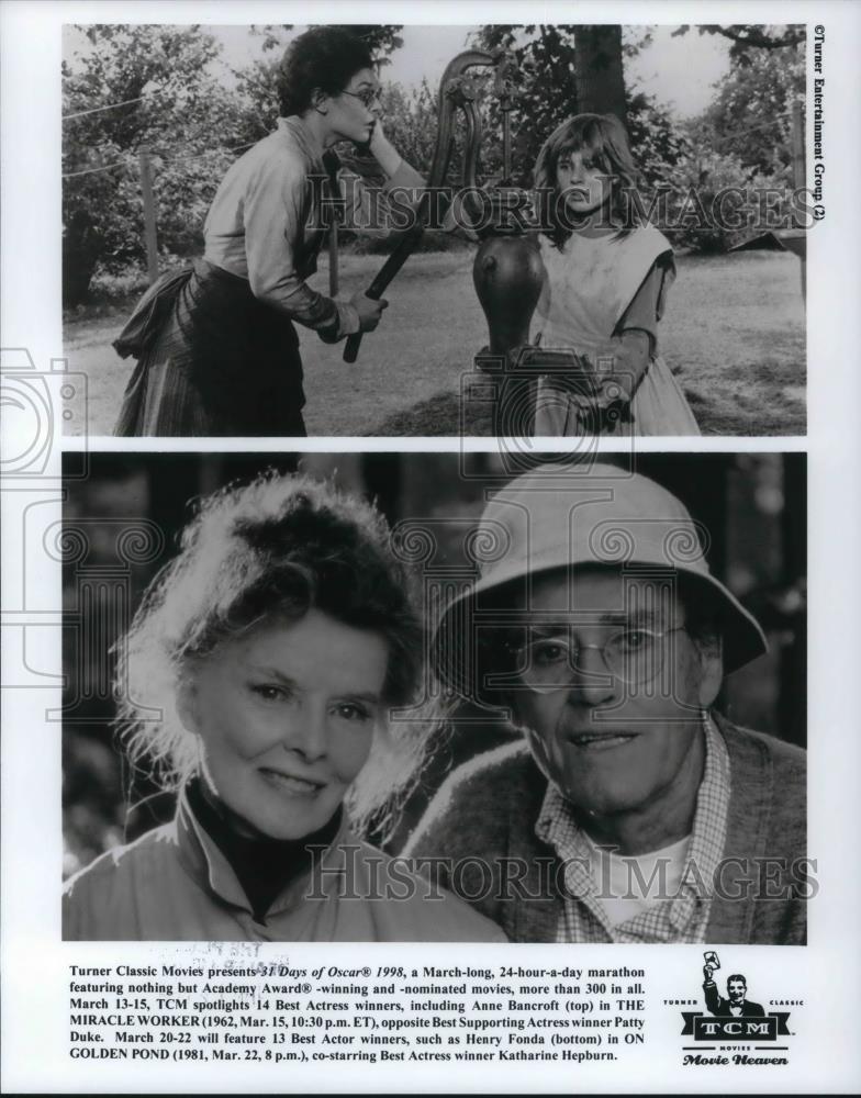 1998 Press Photo Anne Bancroft and Henry Fonda in 31 days of Oscar - cvp19837 - Historic Images